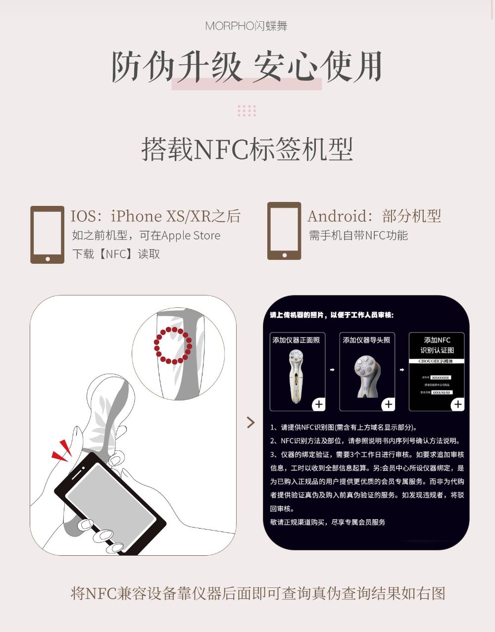 宇宙医学・生理学 宙斯新款Chouohc闪蝶美容仪家用高频波微电流导入提拉紧致-美容仪