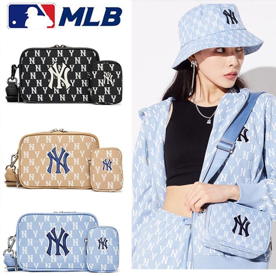 MLB 情侣款复古老花斜挎包 男女同款运动休闲单肩包-单肩包-美国棒联-MLB-洋码头