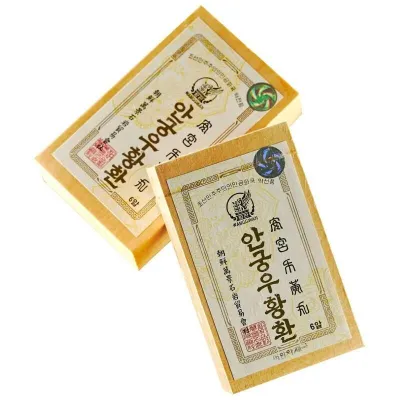 朝鲜安宫牛黄丸万景石岩朝鲜万景石岩安宫牛黄丸(2.5g*6丸/盒)-钙镁锌铁 