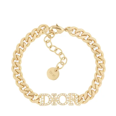 图片[1]-【包税】DIOR/迪奥 21秋冬新款DIO(R)EVOLUTION系列 女士金色饰面金属链-穿范儿