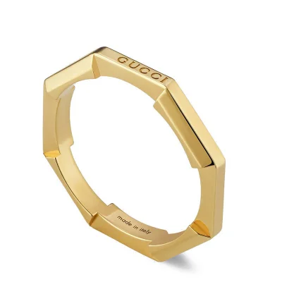 图片[1]-【包税】GUCCI/古驰 2021春夏新款 Link to Love系列 18k金黄金Gucci铭文-穿范儿