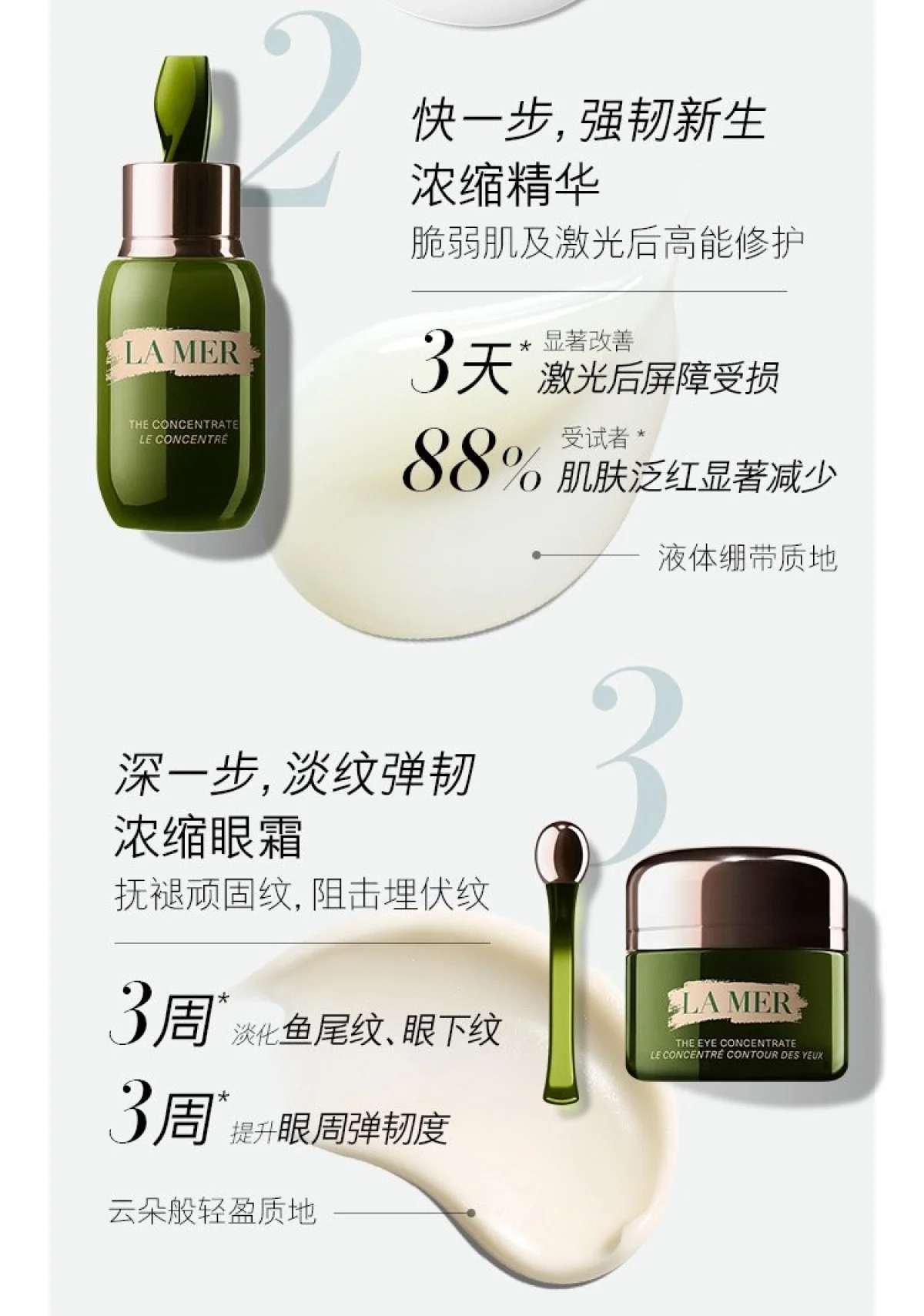 La Mer/海蓝之谜小王炸四件套精粹水150ml+浓缩精华50ml+海蓝绿眼霜