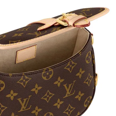 图片[4]-LOUIS VUITTON/路易威登LV 小号涂层帆布拼牛皮双子星单肩斜挎手提包M46740-穿范儿