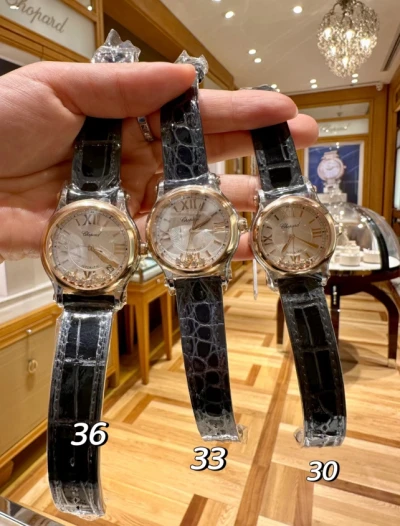 图片[4]-韩国专柜代购Chopard萧邦HAPPYSPORT快乐钻石腕表 5颗钻 全金手表-穿范儿