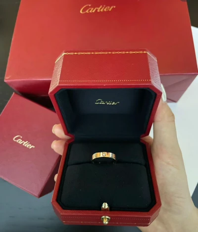 图片[5]-韩国免税店采购 卡地亚男女对戒Cartier 婚戒订婚LOVE戒指单钻经典款-穿范儿