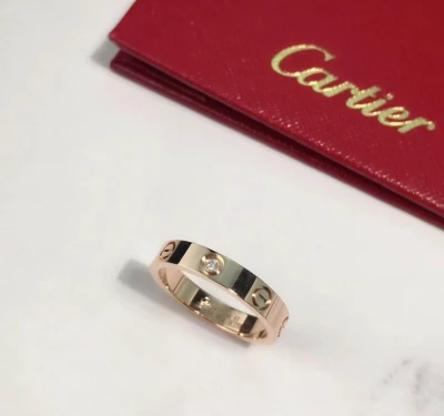 图片[2]-韩国免税店采购 卡地亚男女对戒Cartier 婚戒订婚LOVE戒指单钻经典款-穿范儿