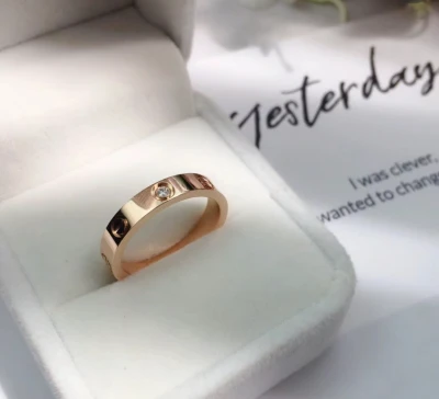 图片[1]-韩国免税店采购 卡地亚男女对戒Cartier 婚戒订婚LOVE戒指单钻经典款-穿范儿
