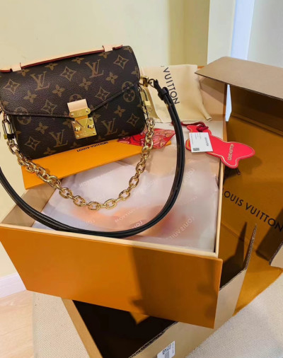 lv路易威登 east westmini老花链条邮差包单肩斜挎手提包正品送检
