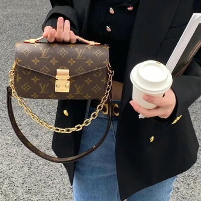 lv路易威登 east westmini老花链条邮差包单肩斜挎手提包正品送检