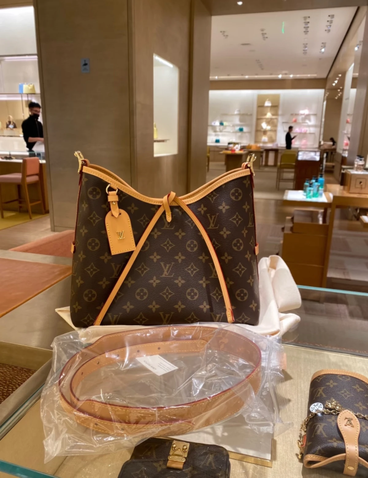 图片[14]-路易威登新款LV carryall小号中号老花单肩腋下托特女包 -穿范儿