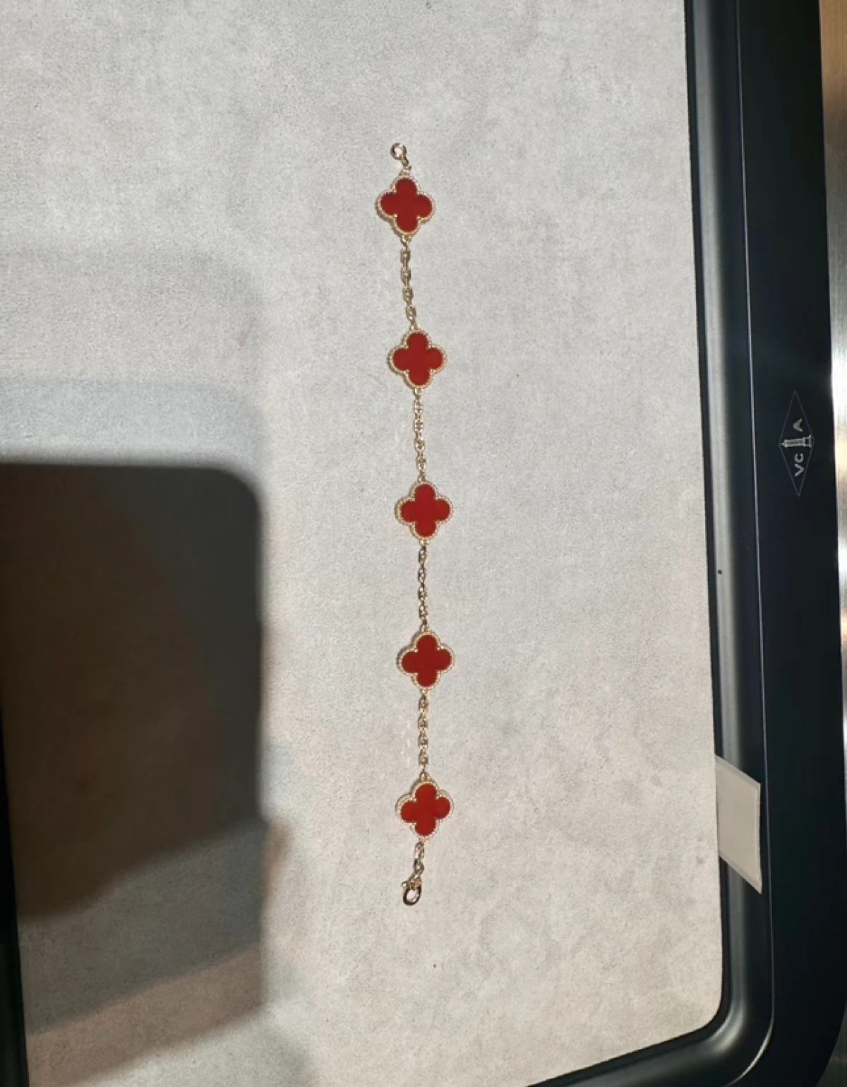 图片[2]-VCA经典梵克雅宝手链四叶草五花链百搭叠戴时尚 红玉髓18k-穿范儿