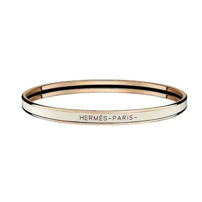 图片[1]-爱马仕HERMÈS 女士简约字母珐琅时尚百搭细手镯礼物推荐H240001F085-穿范儿