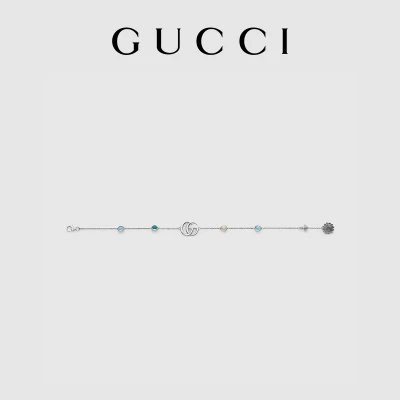 图片[2]-GUCCI古驰双G花朵银女士手链手镯1901298-穿范儿