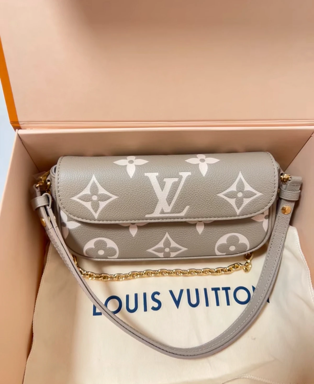 图片[4]-LV 新款Ivy woc 大象灰印花链条包腋下包手提单肩女包 M82211-穿范儿