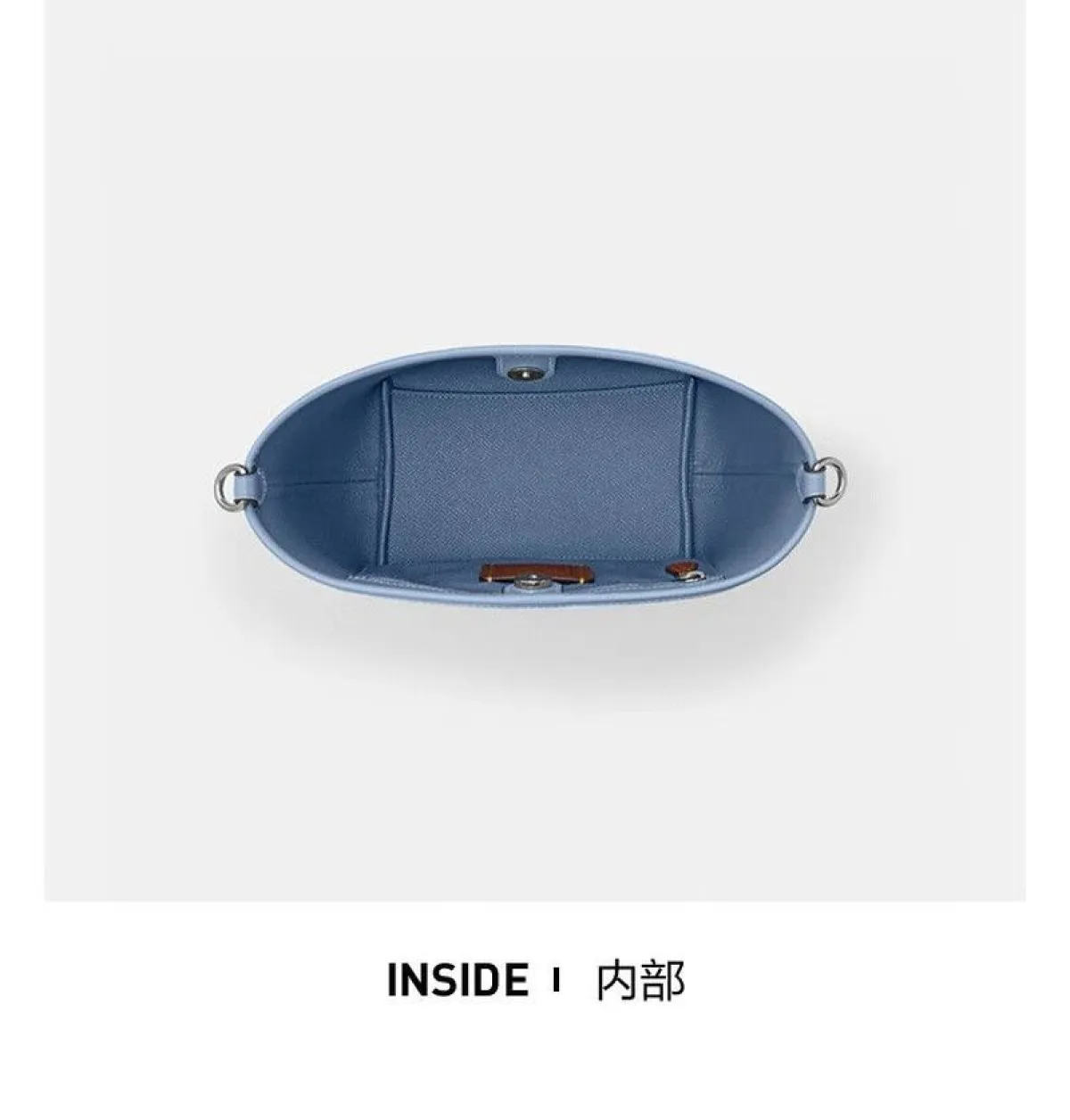 图片[6]-COACH 蔻驰 CITY 奥莱女士水桶包老花单肩斜挎手提包 CAL04 SVXUI 冰川白配蓝-穿范儿