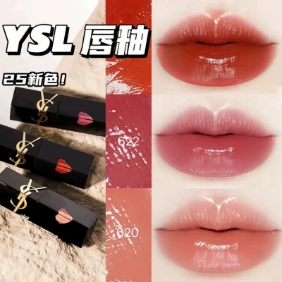 口紅 Lchan YSL圣罗兰新黑管镜面水光唇釉610 440 441 416 爱心限定442-唇膏-圣罗兰